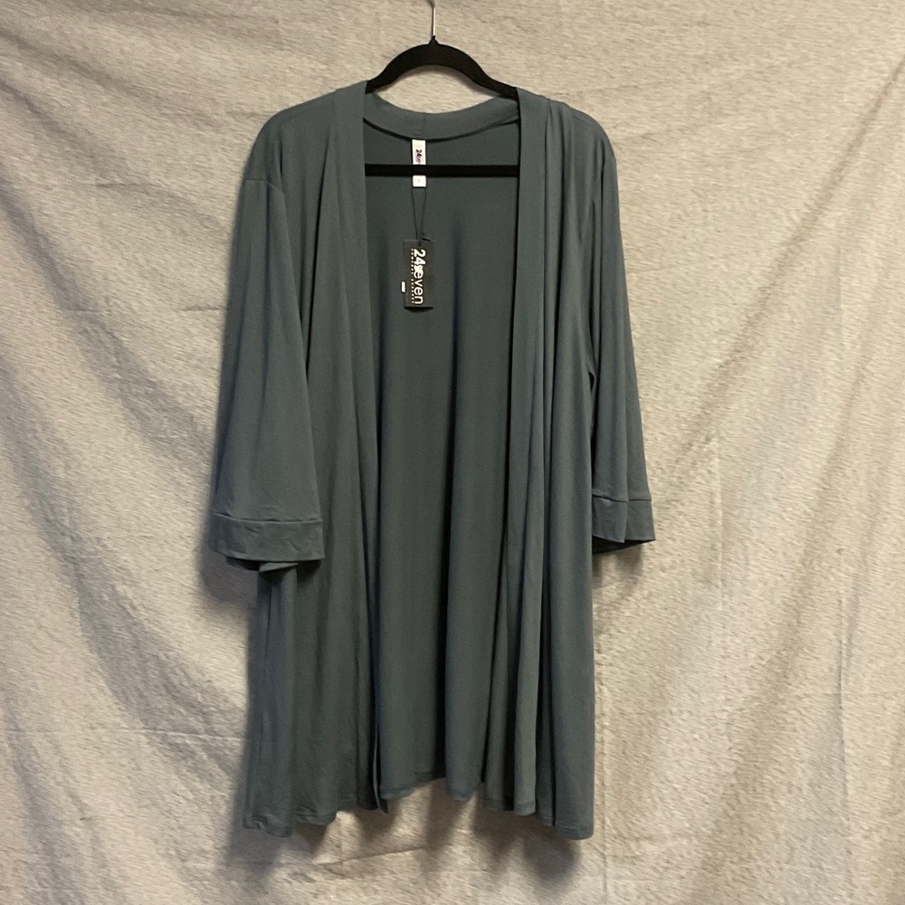 24seven Slate Blue Comfort Cardigan